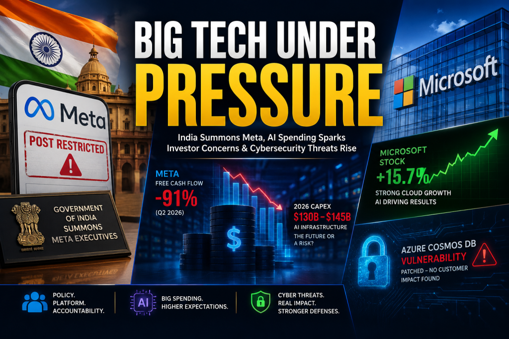 India Summons Meta Executives, AI Spending Rocks Big Tech & Cybersecurity Alerts You Shouldn’t Ignore